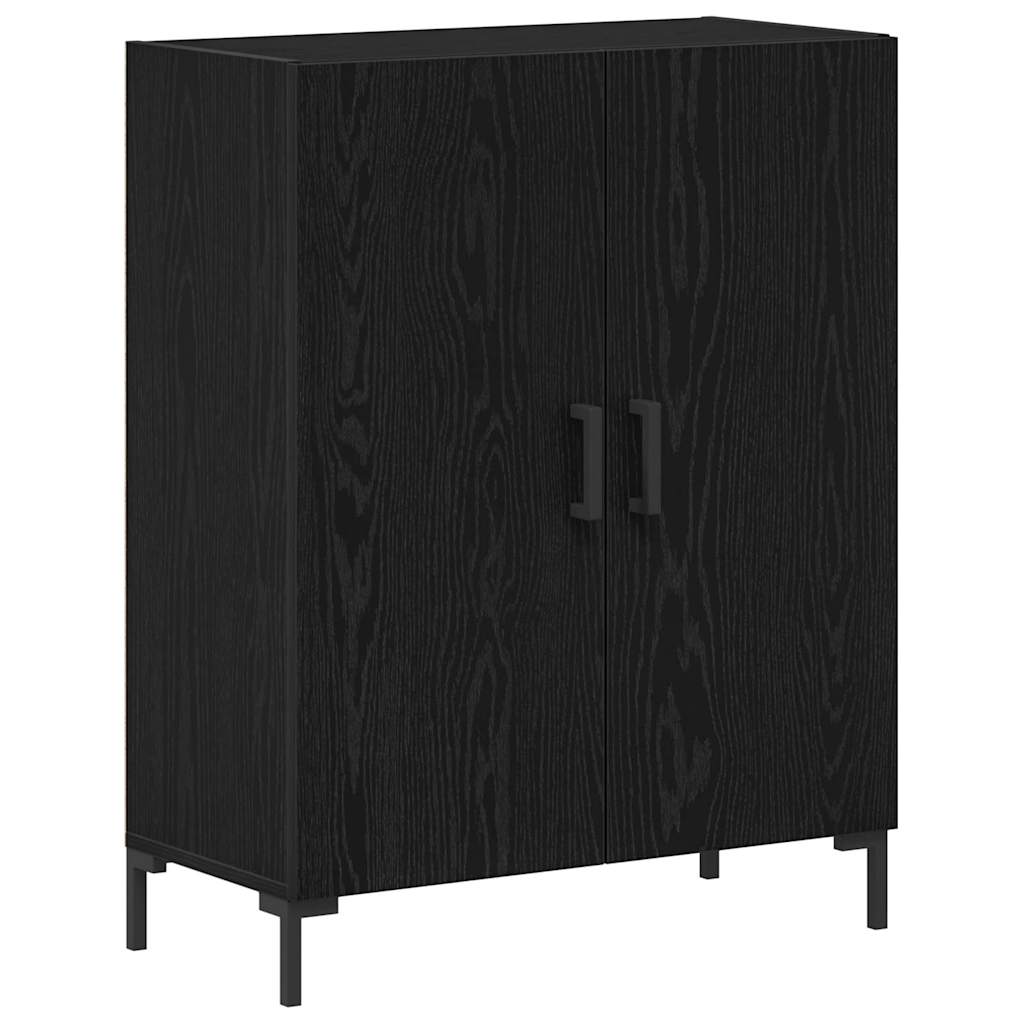 Credenza Rovere Nero 69,5 x 34 x 90 cm Legno multistrato