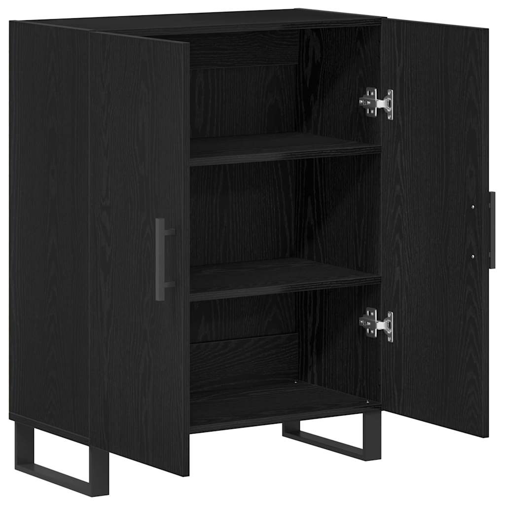 Credenza Rovere Nero 69,5 x 34 x 90 cm Legno multistrato