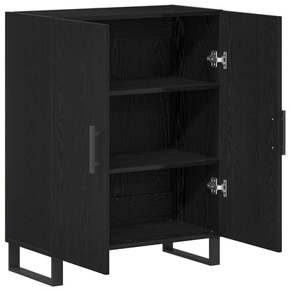 Credenza Rovere Nero 69,5 x 34 x 90 cm Legno multistrato