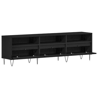 Mobile TV Rovere nero 150 x 30 x 44,5 cm Legno multistrato