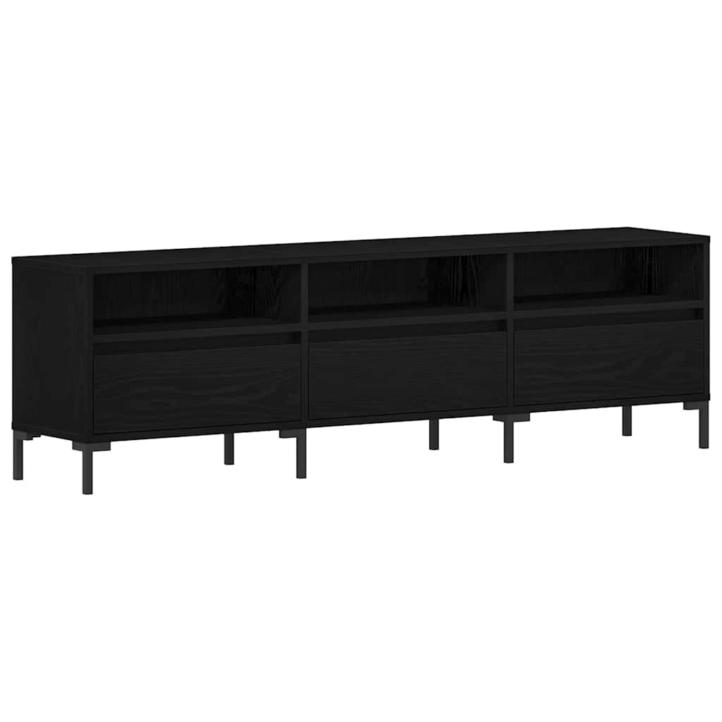Mobile TV Rovere Nero 150 x 30 x 44,5 cm Legno multistrato