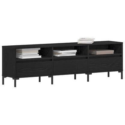 Mobile TV Rovere nero 150 x 30 x 44,5 cm Legno multistrato