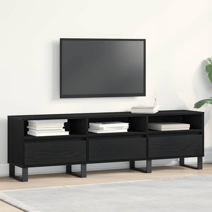 Mobile TV Rovere nero 150 x 30 x 44,5 cm Legno multistrato