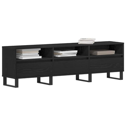 Mobile TV Rovere nero 150 x 30 x 44,5 cm Legno multistrato