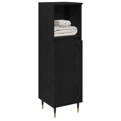 Mobile da Bagno Rovere Nero 30 x 30 x 100 cm Legno multistrato