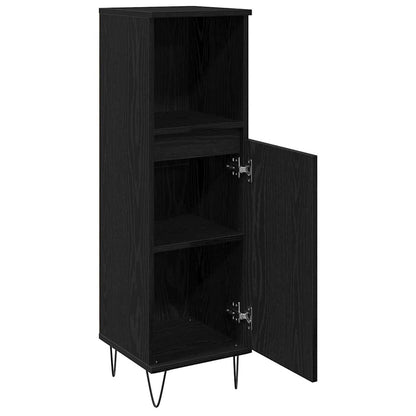 Mobile da Bagno Rovere Nero 30 x 30 x 100 cm Legno multistrato