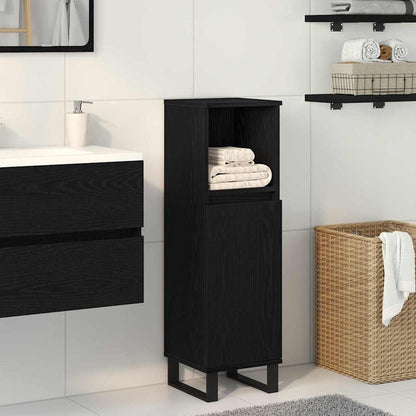 Mobile da Bagno Rovere Nero 30 x 30 x 100 cm Legno multistrato