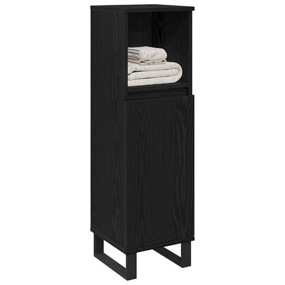 Mobile da Bagno Rovere Nero 30 x 30 x 100 cm Legno multistrato
