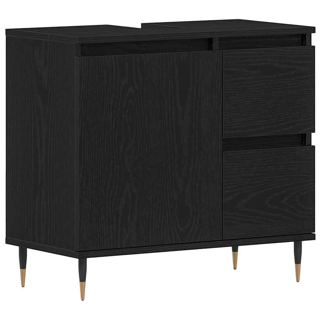 Mobile da Bagno Rovere Nero 65 x 33 x 60 cm Legno multistrato