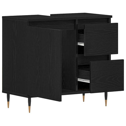 Mobile da Bagno Rovere Nero 65 x 33 x 60 cm Legno multistrato
