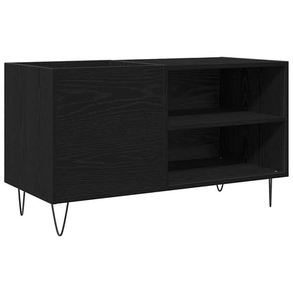 Mobile porta vinili con lo scaffale Rovere Nero 85 x 38 x 48 cm