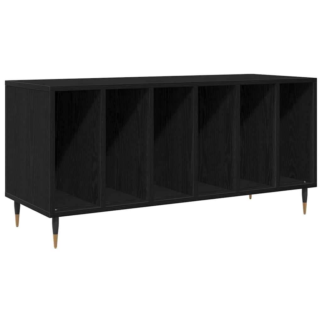 Mobile porta vinili Rovere Nero 100 x 38 x 48 cm