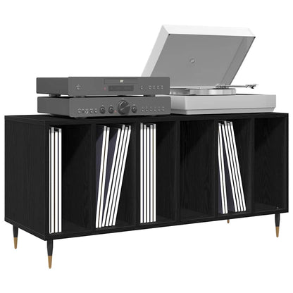 Mobile porta vinili Rovere Nero 100 x 38 x 48 cm