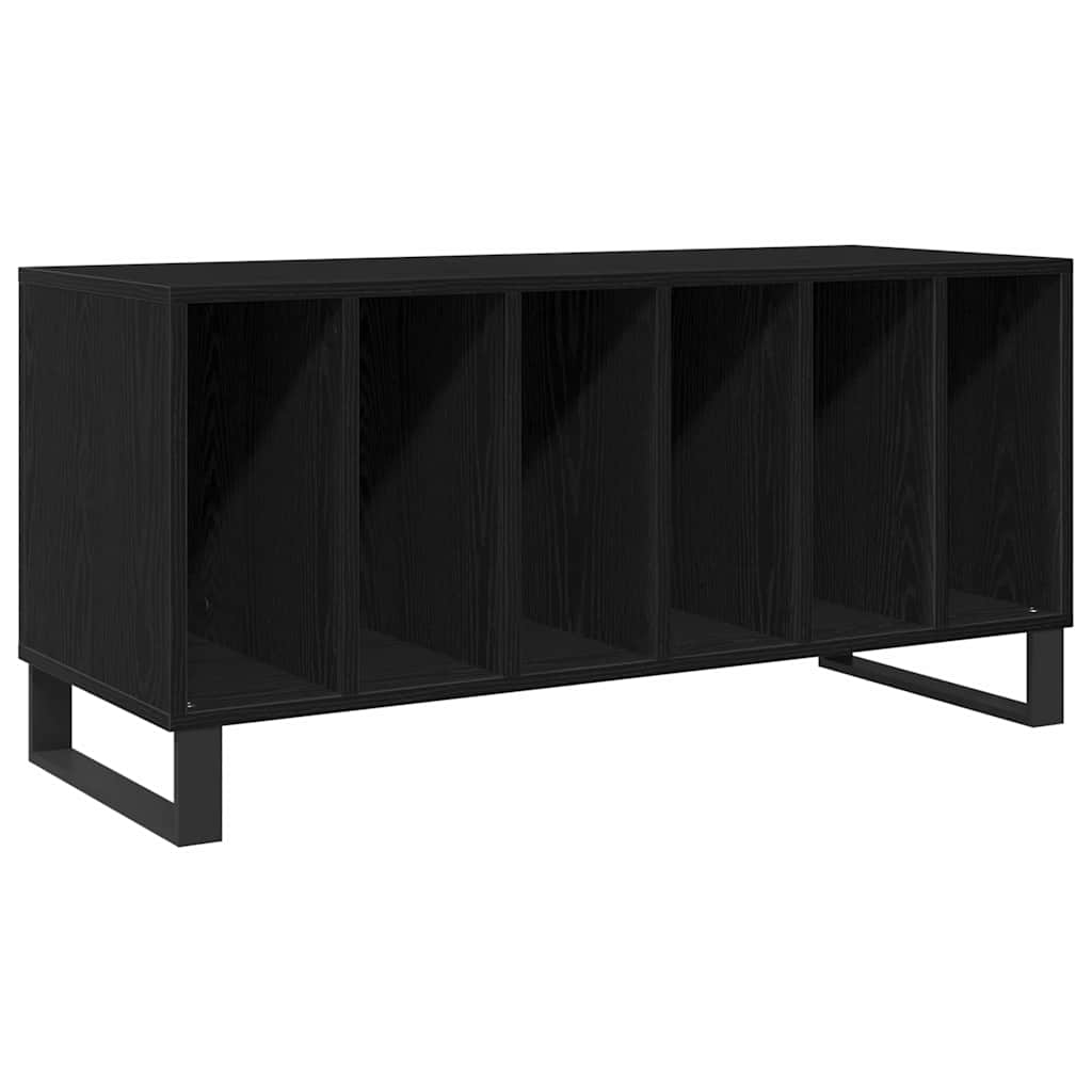 Mobile porta vinili Rovere Nero 100 x 38 x 48 cm