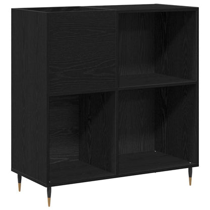 Mobile porta vinili con lo scaffale Rovere Nero 85 x 38 x 89 cm
