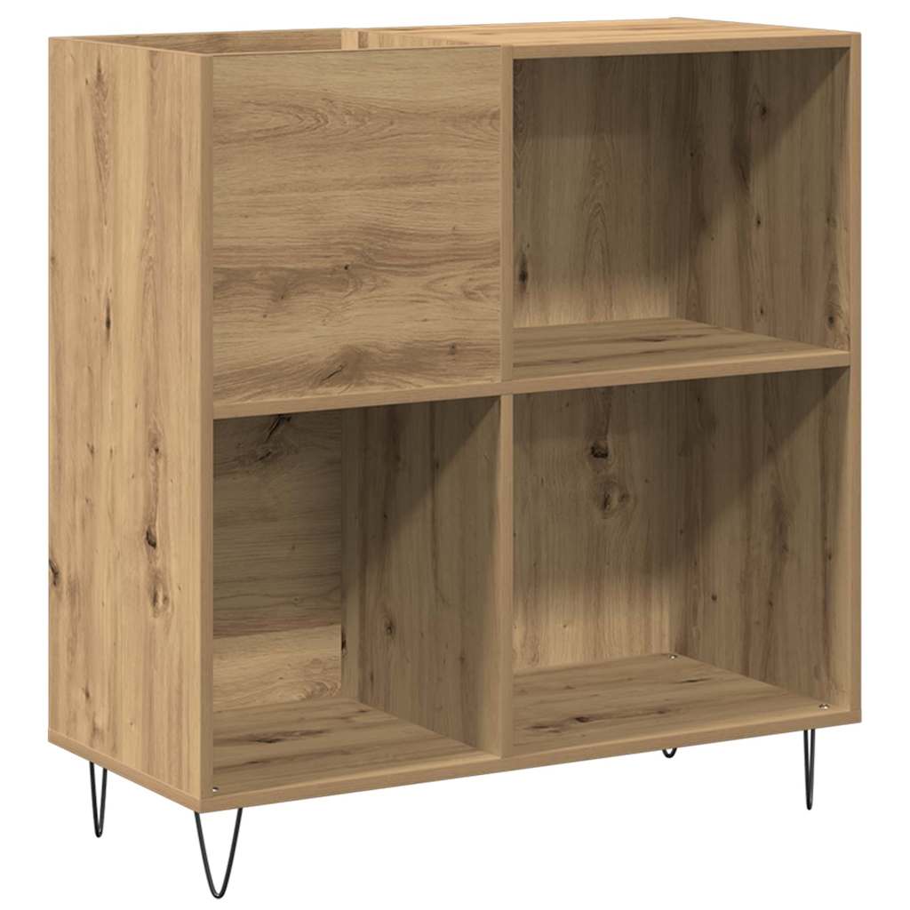 Mobile porta vinili rovere artigianale 85 x 38 x 89 cm