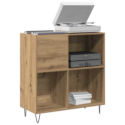 Mobile porta vinili rovere artigianale 85 x 38 x 89 cm