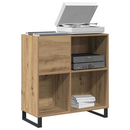Mobile porta vinili rovere artigianale 85 x 38 x 89 cm