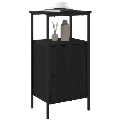 Armadio da Notte 2 pcs Rovere Nero 41 x 31 x 80 cm