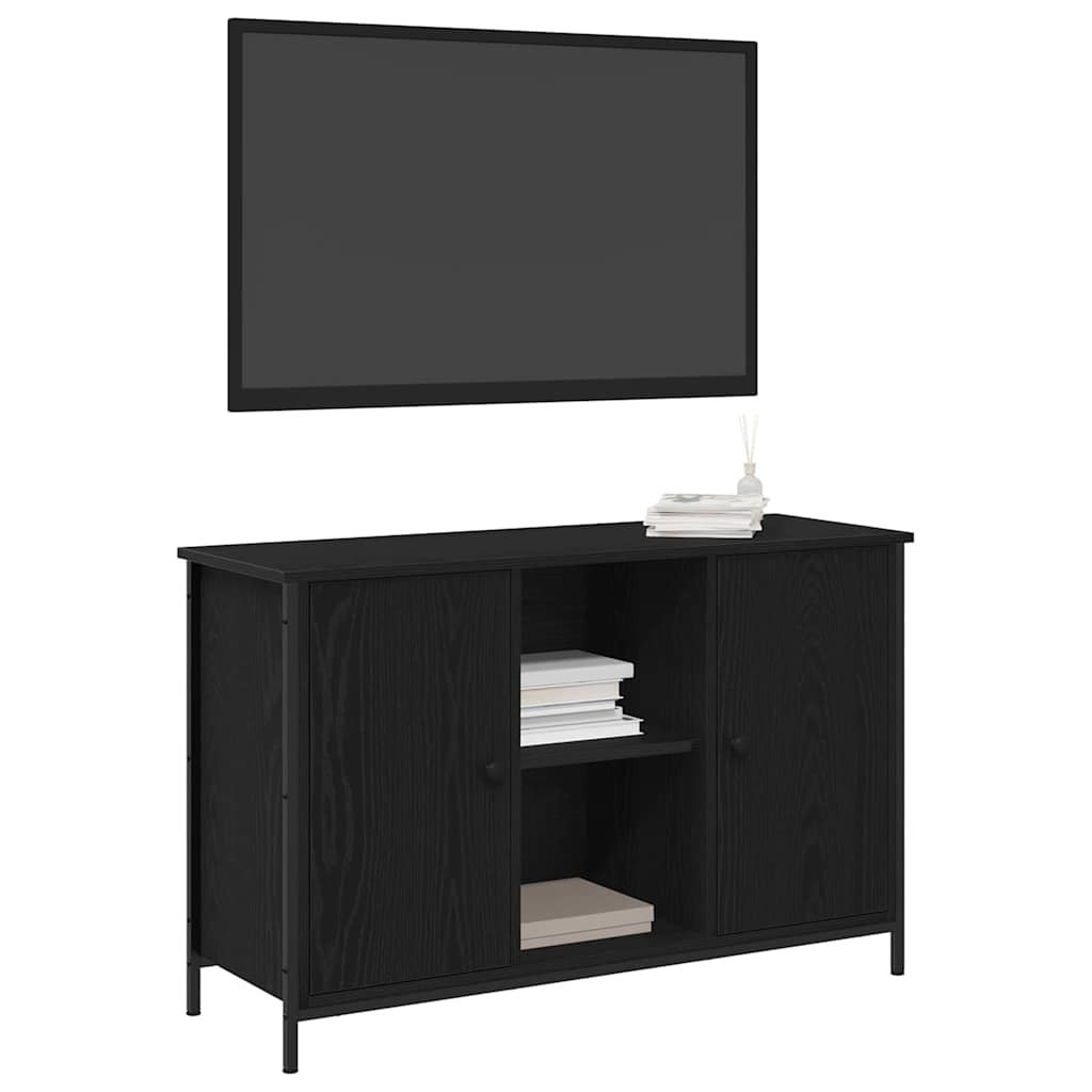 Set mobile TV Rovere Nero 101 x 35 x 65 cm Legno multistrato