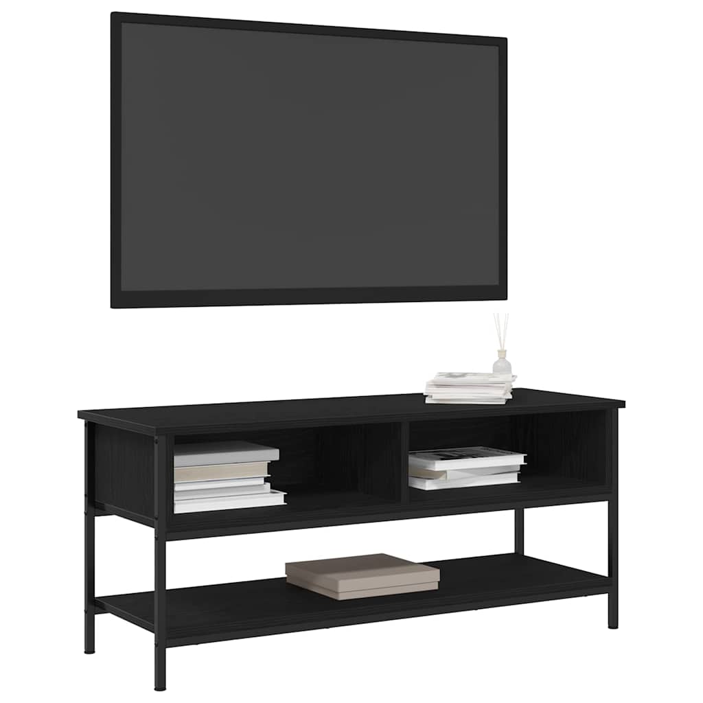 Set mobile TV Rovere Nero 100 x 35 x 45 cm Legno multistrato