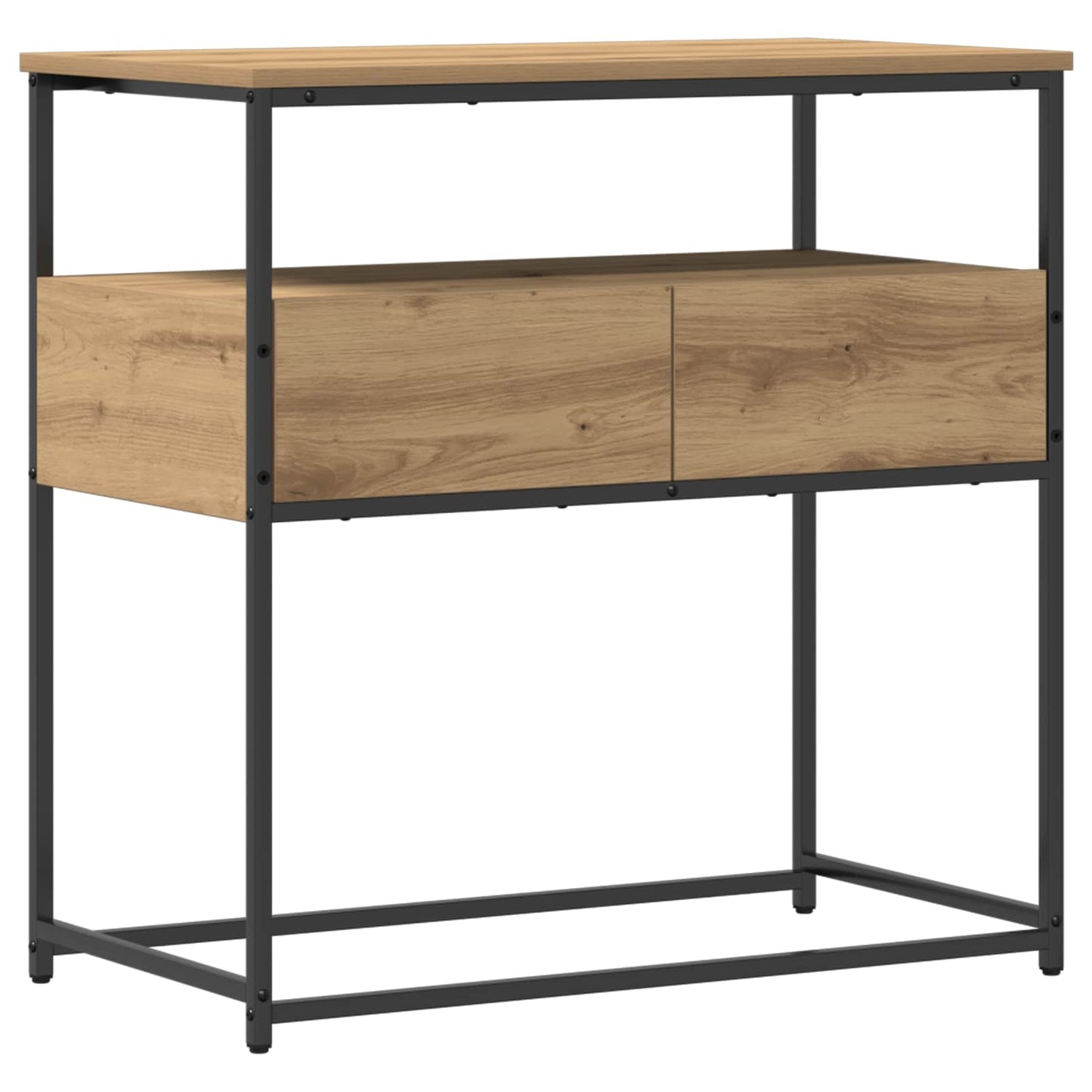 Tavolo consolle con cassetto Rovere artigianale 75 x 40 x 75 cm