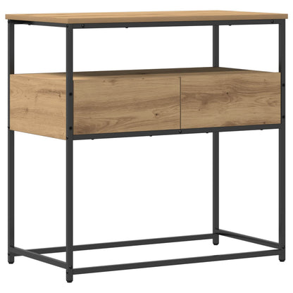 Tavolo consolle con cassetto Rovere artigianale 75 x 40 x 75 cm