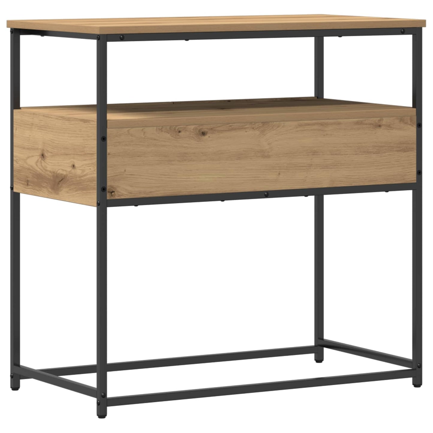 Tavolo consolle con cassetto Rovere artigianale 75 x 40 x 75 cm