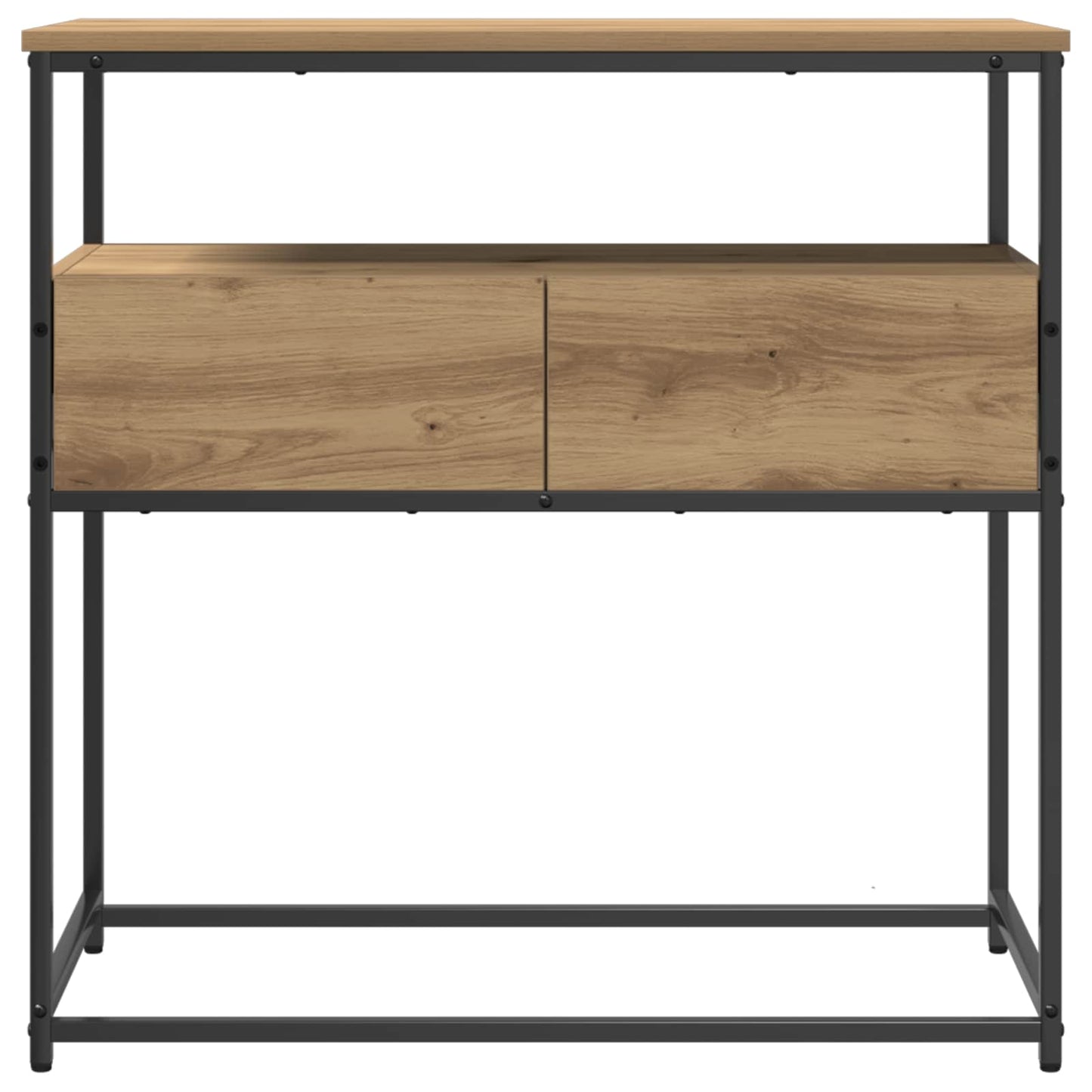 Tavolo consolle con cassetto Rovere artigianale 75 x 40 x 75 cm