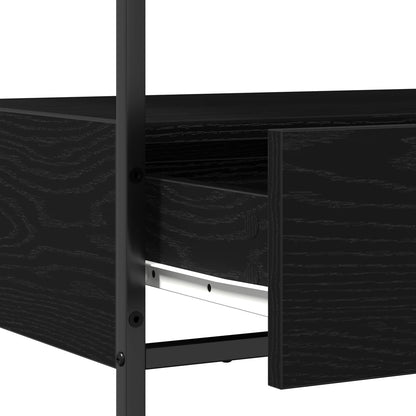 Tavolo consolle Rovere Nero 75 x 40 x 75 cm Legno multistrato