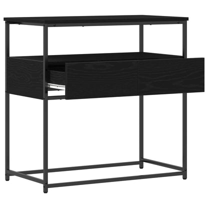 Tavolo consolle Rovere Nero 75 x 40 x 75 cm Legno multistrato
