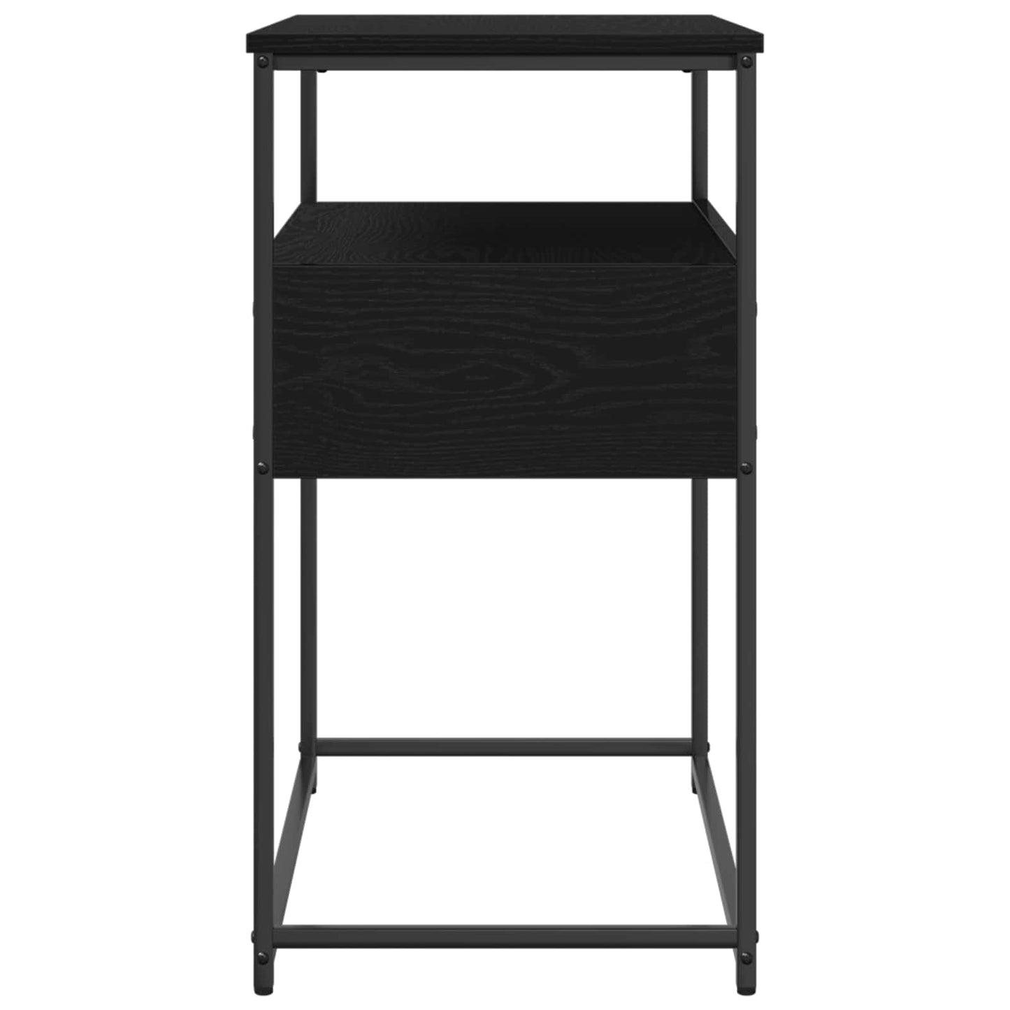 Tavolo consolle Rovere Nero 75 x 40 x 75 cm Legno multistrato