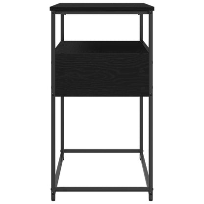 Tavolo consolle Rovere Nero 75 x 40 x 75 cm Legno multistrato
