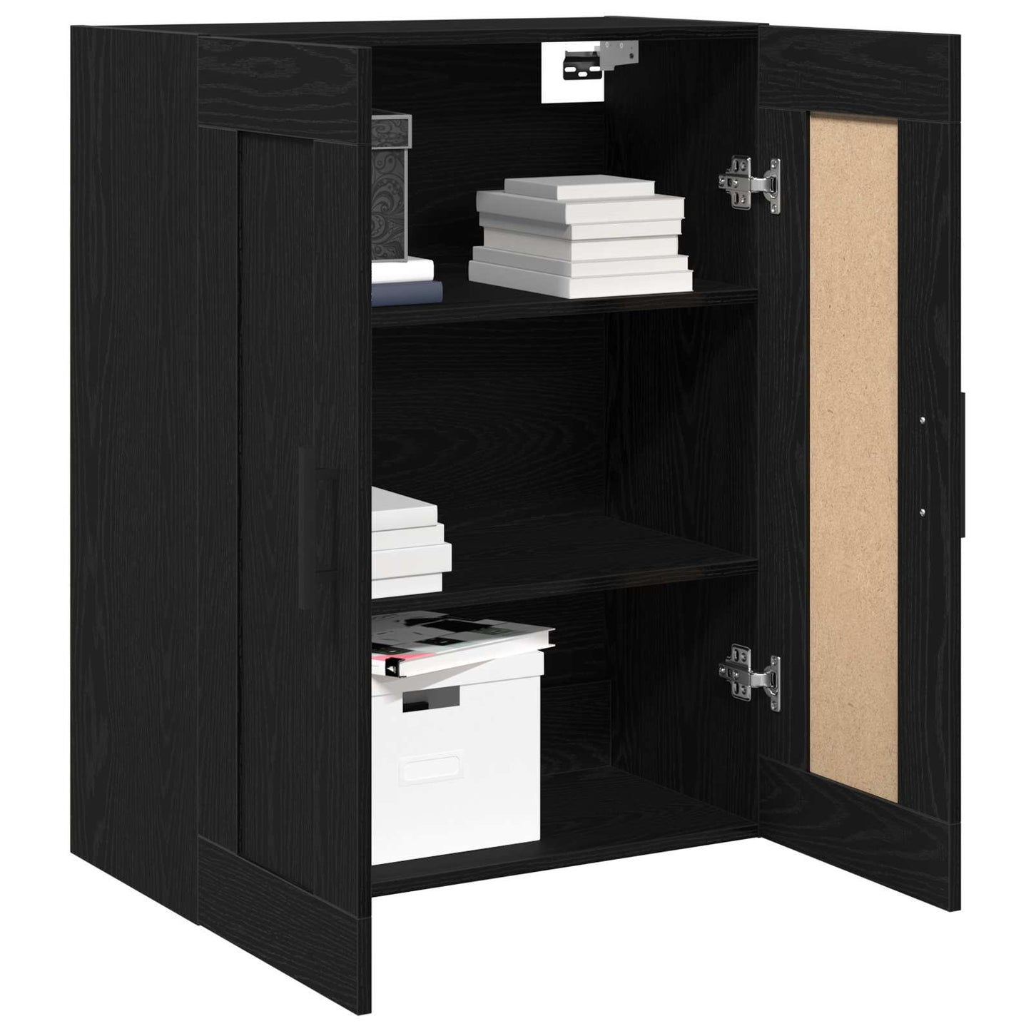 Mobile a muro Rovere Nero 69,5 x 34 x 90 cm Legno multistrato