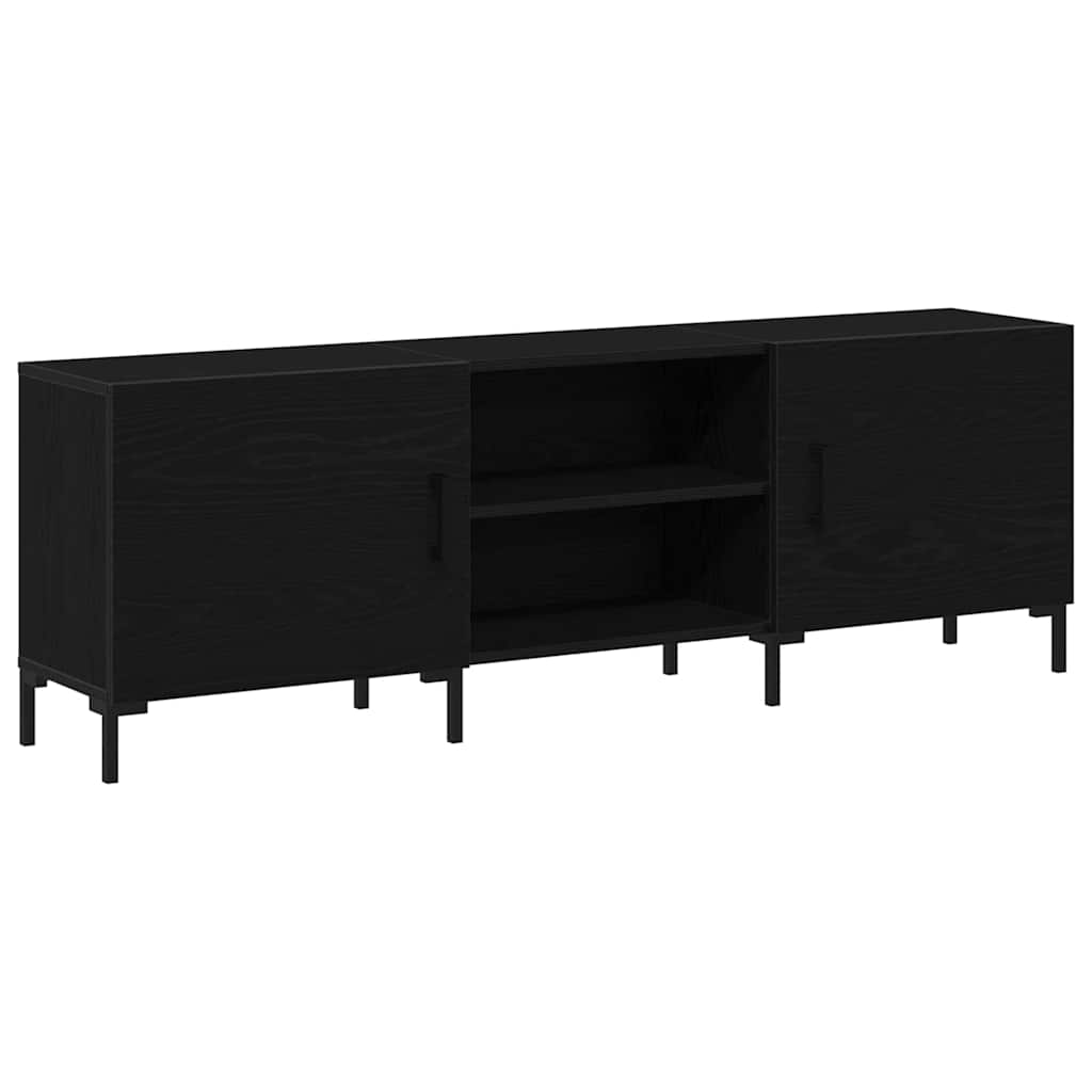 Set mobile TV Rovere Nero 150 x 30 x 50 cm Legno multistrato