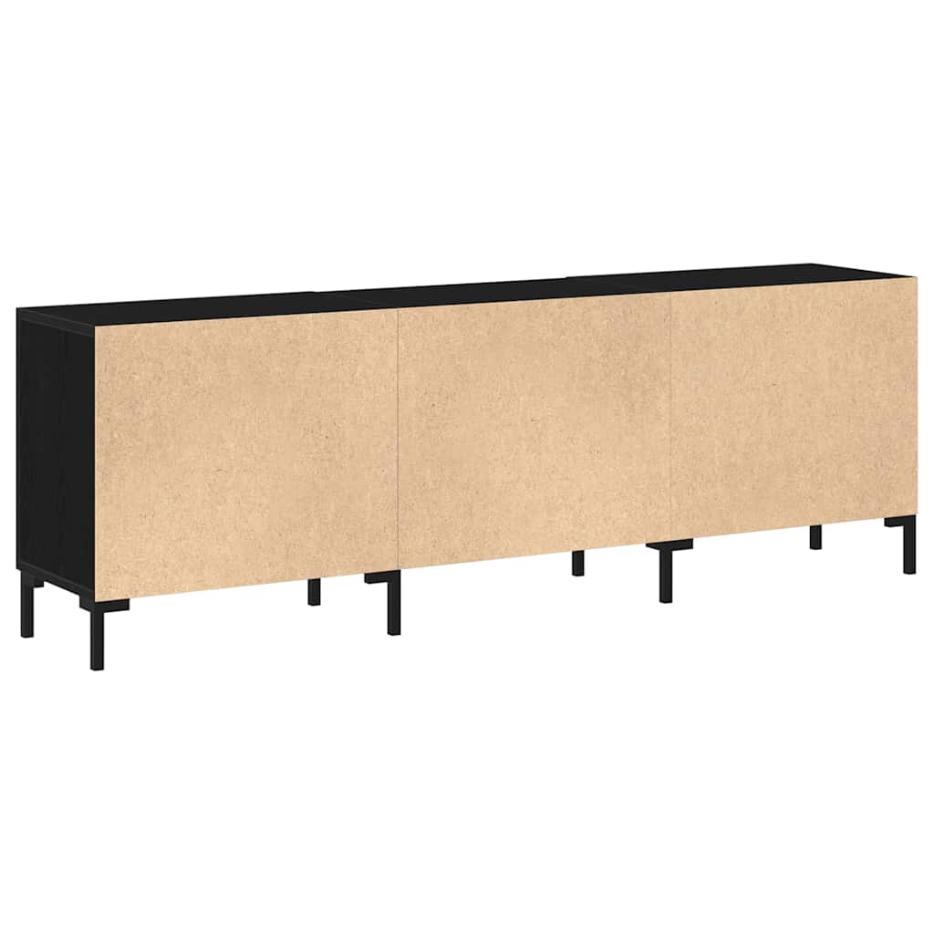 Set mobile TV Rovere Nero 150 x 30 x 50 cm Legno multistrato