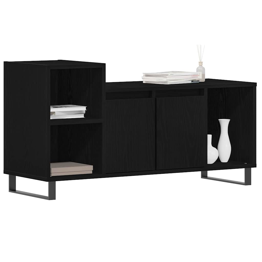 Set mobile TV Rovere Nero 100 x 35 x 55 cm Legno multistrato