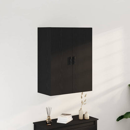 Mobile a muro Rovere Nero 69,5 x 34 x 180 cm Legno multistrato