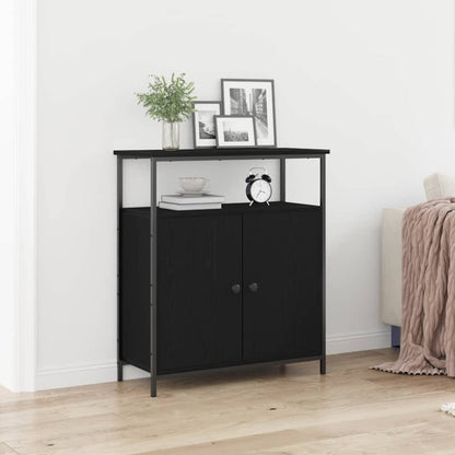 Credenza Rovere Nero 70 x 30 x 80 cm Legno multistrato