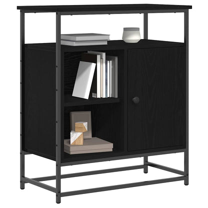 Credenza Rovere Nero 69 x 35 x 80 cm Legno multistrato