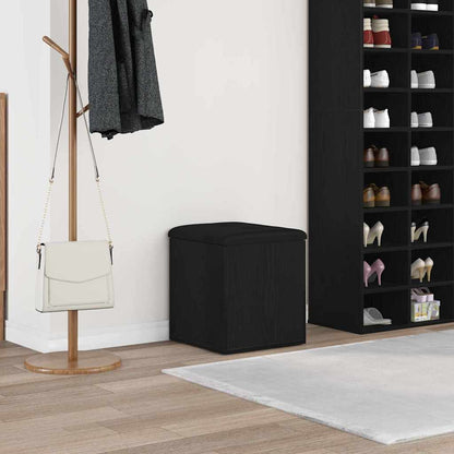 Panchina con contenitore Rovere Nero 42 x 42 x 45 cm