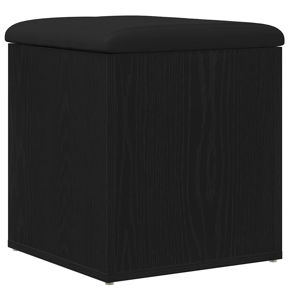 Panchina con contenitore Rovere Nero 42 x 42 x 45 cm