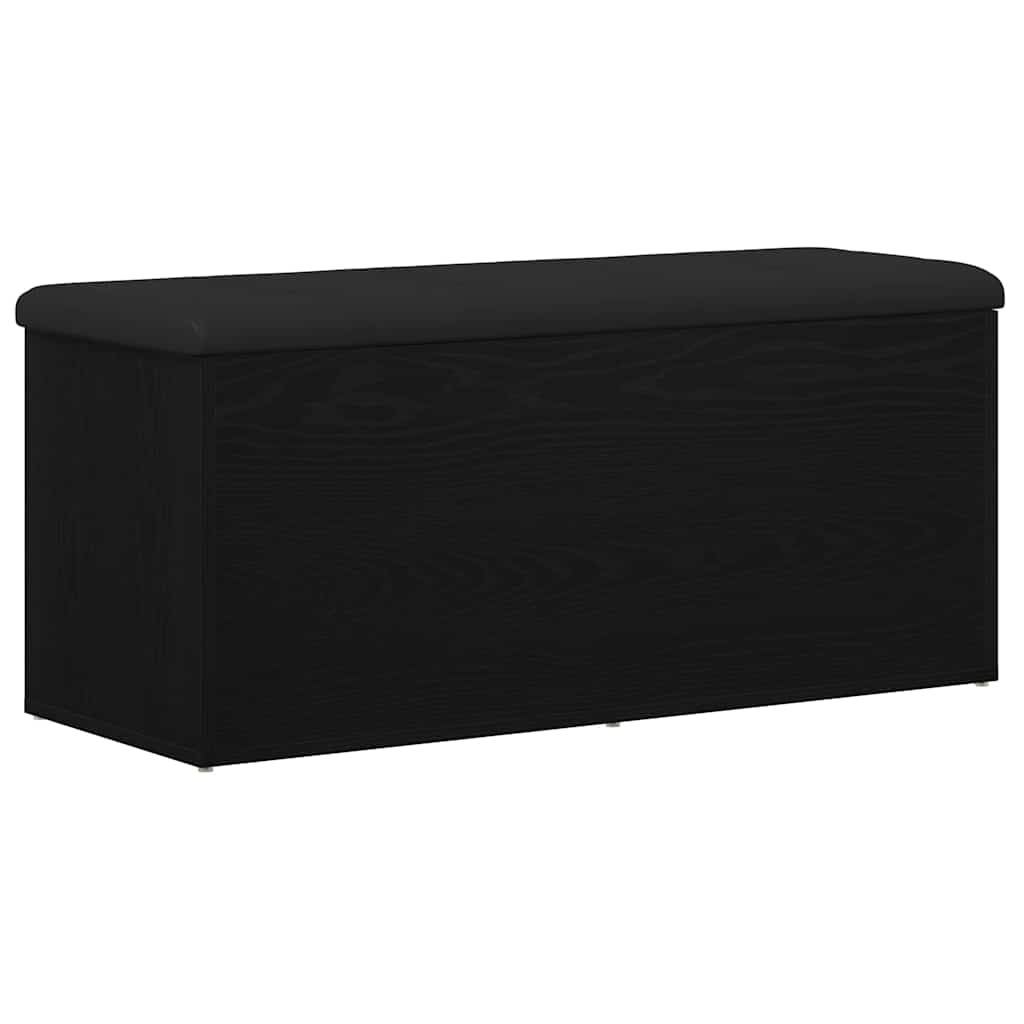 Panchina con contenitore Rovere nero 102 x 42 x 45 cm