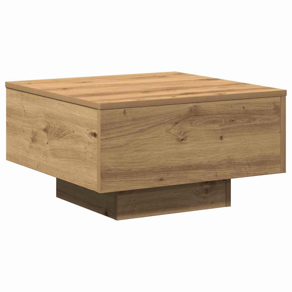 Tavolino da salotto Rovere artigianale 55 x 55 x 31 cm