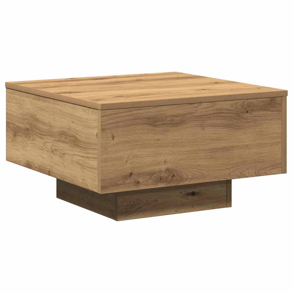 Tavolino da salotto Rovere artigianale 55 x 55 x 31 cm