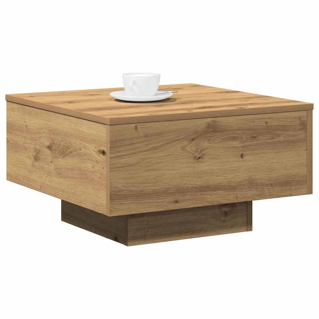 Tavolino da salotto Rovere artigianale 55 x 55 x 31 cm