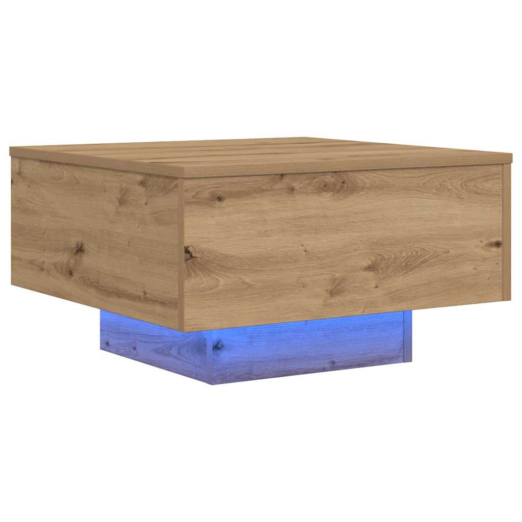 Tavolino da salotto Rovere artigianale 55 x 55 x 31 cm