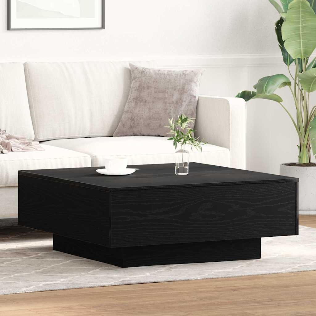 Tavolino da salotto Rovere Nero 80 x 80 x 31 cm