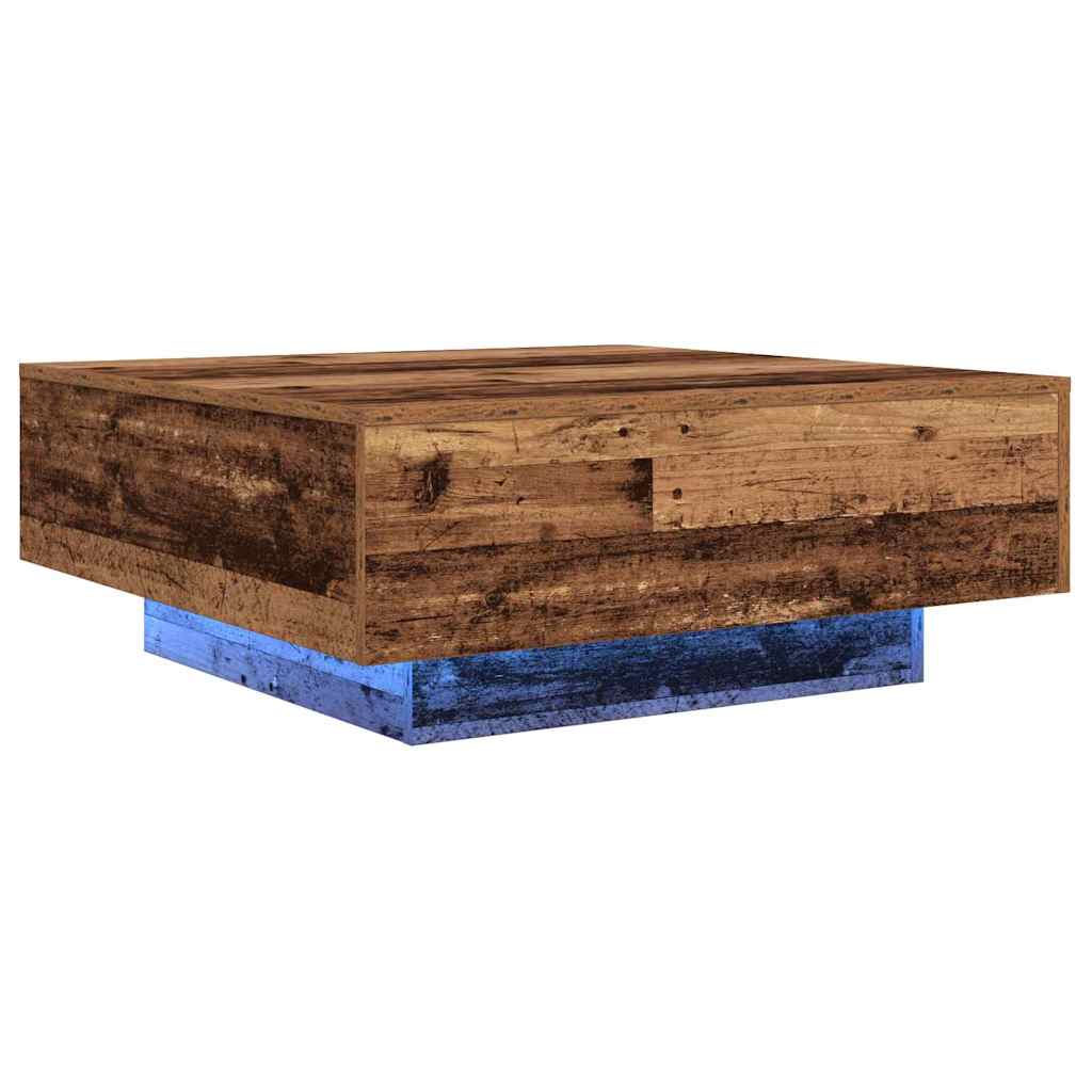 Tavolino da salotto Legno Vecchio e Blu 80 x 80 x 31 cm