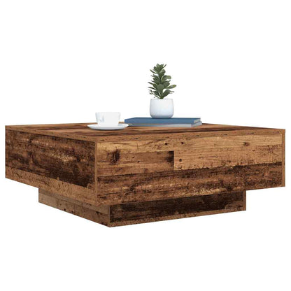Tavolino da salotto Legno Vecchio e Blu 80 x 80 x 31 cm